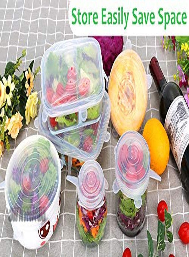 ARYAVART Silicone Lid Set By ARYAVART | Silicon lids for containers, Silicon Stretchable lids, Silicone lids and Cover - (Multicolor, Pack Of 6) - Image 3