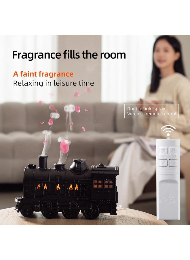 Inditradition Inditradition Plastic Train Engine Shape Aroma Diffuser Humidifier For Room | Ultrasonic Aromatherapy Essential Oil Vaporizer (With Multi-Colour LED, 9 X 5 Inches, 300ml Tank) (Black)  - Image 2