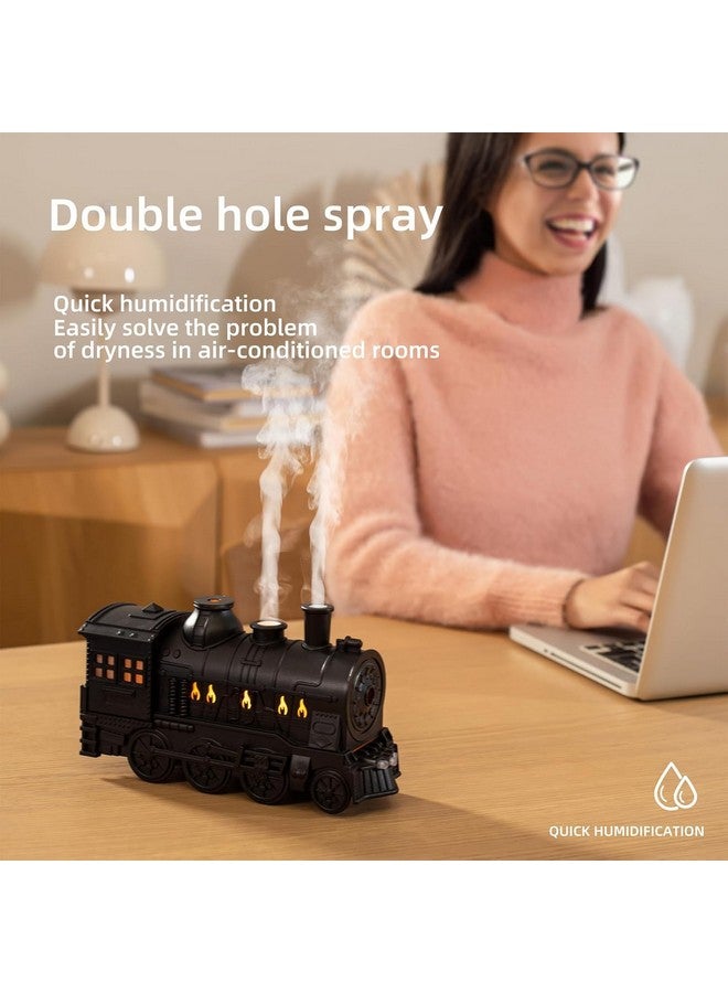 Inditradition Inditradition Plastic Train Engine Shape Aroma Diffuser Humidifier For Room | Ultrasonic Aromatherapy Essential Oil Vaporizer (With Multi-Colour LED, 9 X 5 Inches, 300ml Tank) (Black)  - Image 5