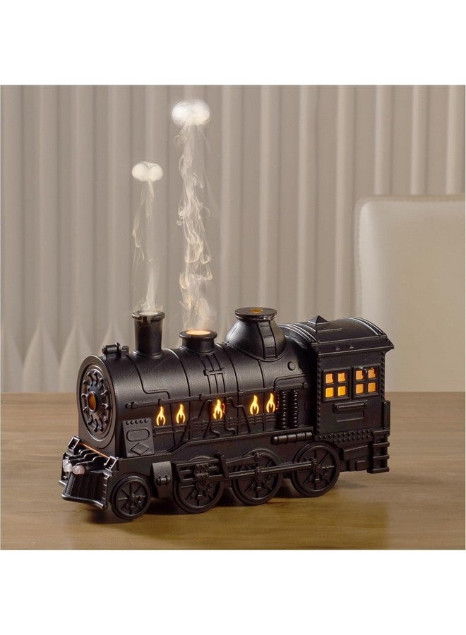 Inditradition Inditradition Plastic Train Engine Shape Aroma Diffuser Humidifier For Room | Ultrasonic Aromatherapy Essential Oil Vaporizer (With Multi-Colour LED, 9 X 5 Inches, 300ml Tank) (Black)  - Image 1