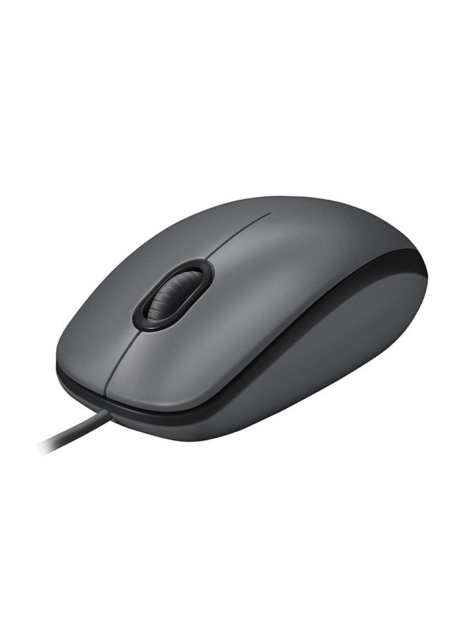 Logitech M100 Wired USB Mouse Black - Image 1