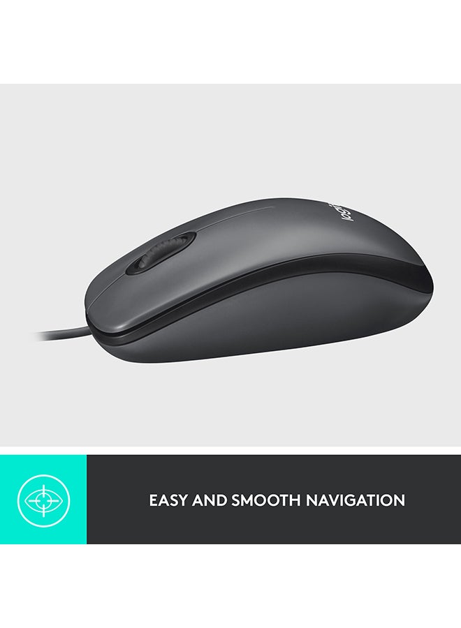 Logitech M100 Wired USB Mouse Black - Image 5
