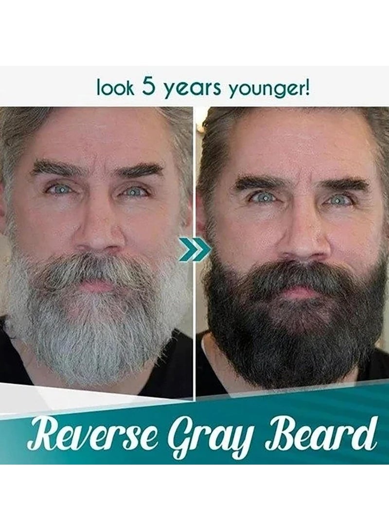 ATRJSZ Beard Color Pen for Men - Waterproof & Sweat Resistant Mustache Dye, Natural Looking Beard Filler Pencil with Gentle Formula, Long Lasting Gray Coverage, Easy Application for Home & Barber Use (Black) - Image 4