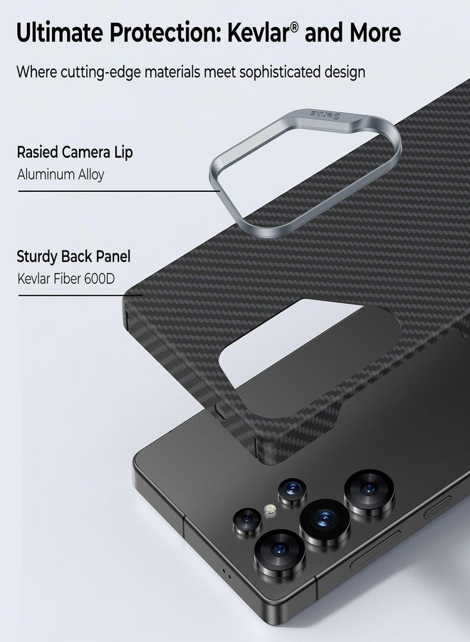 بينكس جراب BENKS Montage المقاوم للصدمات لهاتف سامسونج جالاكسي S25 ألترا، مصنوع من ألياف دوبونت كيفلار 600D و1500D أراميد ومادة TPU، جراب مغناطيسي للحماية بمستوى عسكري - Image 5