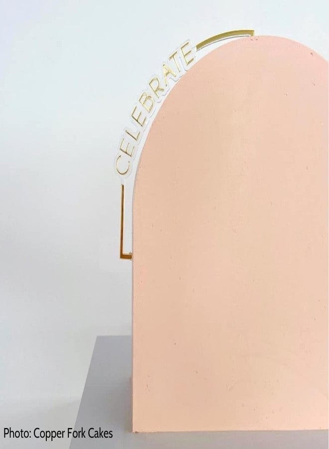 CAKESAFE - Large Arch Disk Set-Unique Shaped Acrylic Disks for Cake Decorating - Image 5