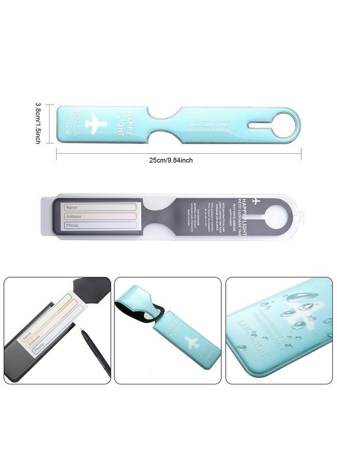 SPOONERY سبونري 4 قطع بطاقة حقائب | ملصقات حقائب PVC | بطاقات حقائب للسفر | بطاقة اسم الحقائب | بطاقة سفر لتحديد هوية الأمتعة | بطاقات هوية الحقائب | ملصقات حقائب (متعددة الألوان) - Image 5