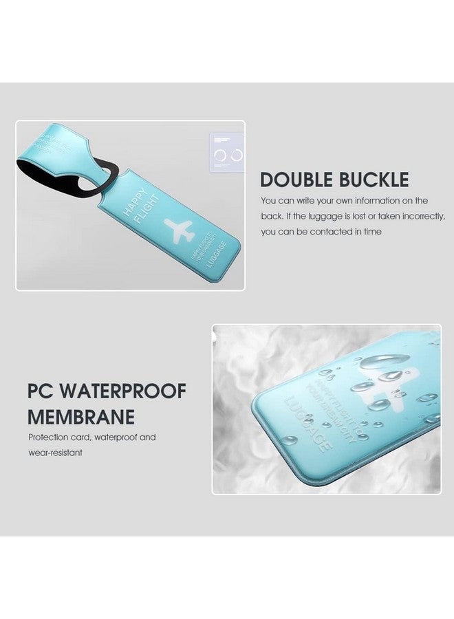 SPOONERY سبونري 4 قطع بطاقة حقائب | ملصقات حقائب PVC | بطاقات حقائب للسفر | بطاقة اسم الحقائب | بطاقة سفر لتحديد هوية الأمتعة | بطاقات هوية الحقائب | ملصقات حقائب (متعددة الألوان) - Image 4