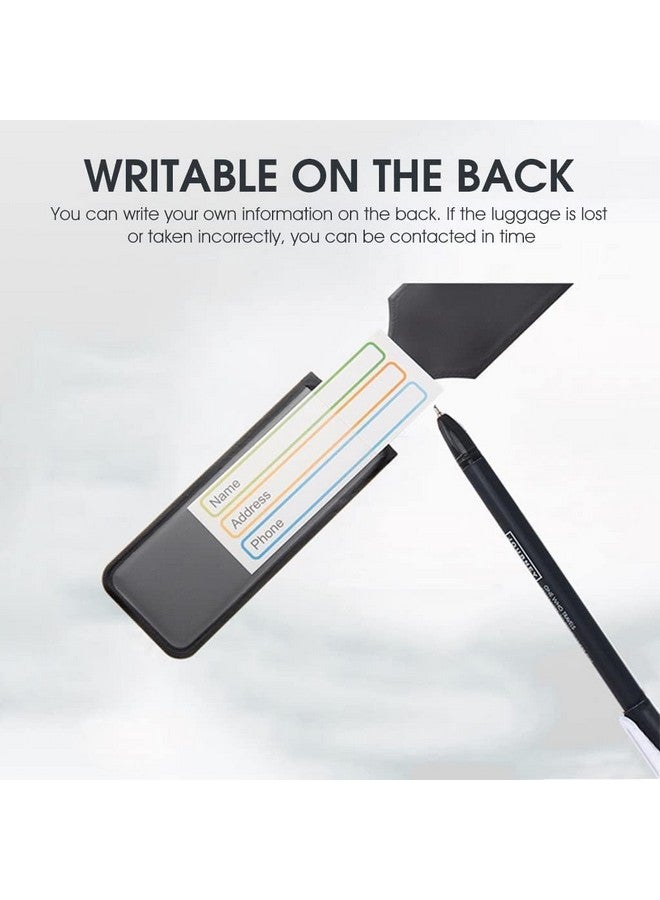 SPOONERY سبونري 4 قطع بطاقة حقائب | ملصقات حقائب PVC | بطاقات حقائب للسفر | بطاقة اسم الحقائب | بطاقة سفر لتحديد هوية الأمتعة | بطاقات هوية الحقائب | ملصقات حقائب (متعددة الألوان) - Image 3