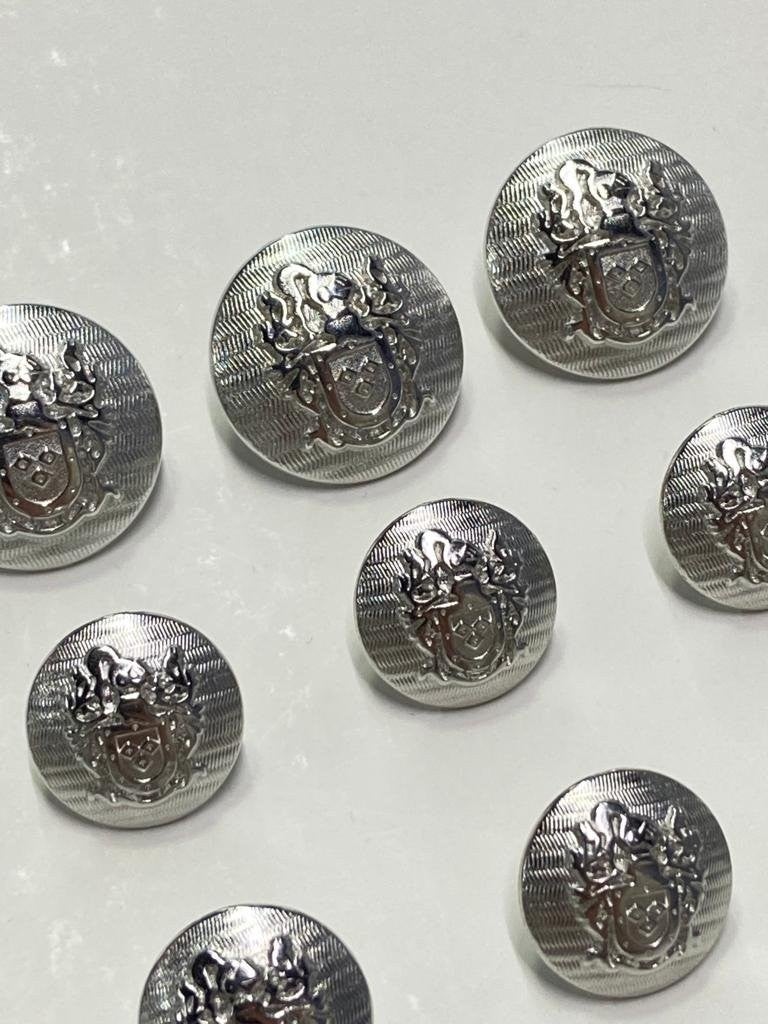 Karan Tuhafiye Karan Haberdashery Blazer Jacket Button Set Silver / Crest Model 2 cm and 1.5 - Image 4