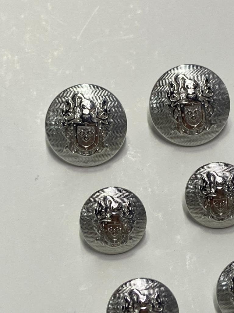 Karan Tuhafiye Karan Haberdashery Blazer Jacket Button Set Silver / Crest Model 2 cm and 1.5 - Image 5