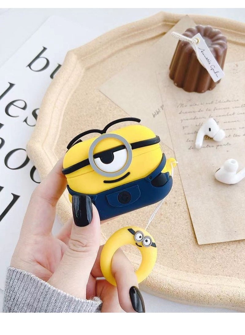 Case Soft Silicone Shockproof Cover for Apple Airpods Pro 2 New 3D Cute Cartoon Creative Fun Case Skin with Keychain Design