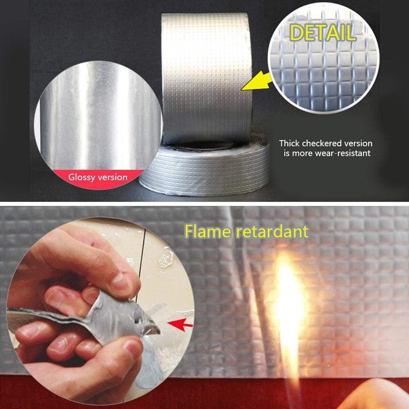 ALKAYAN Aluminum Foil Butyl Rubber Tape Self-Adhesive Waterproof Leak Repairing Seali... - Image 4