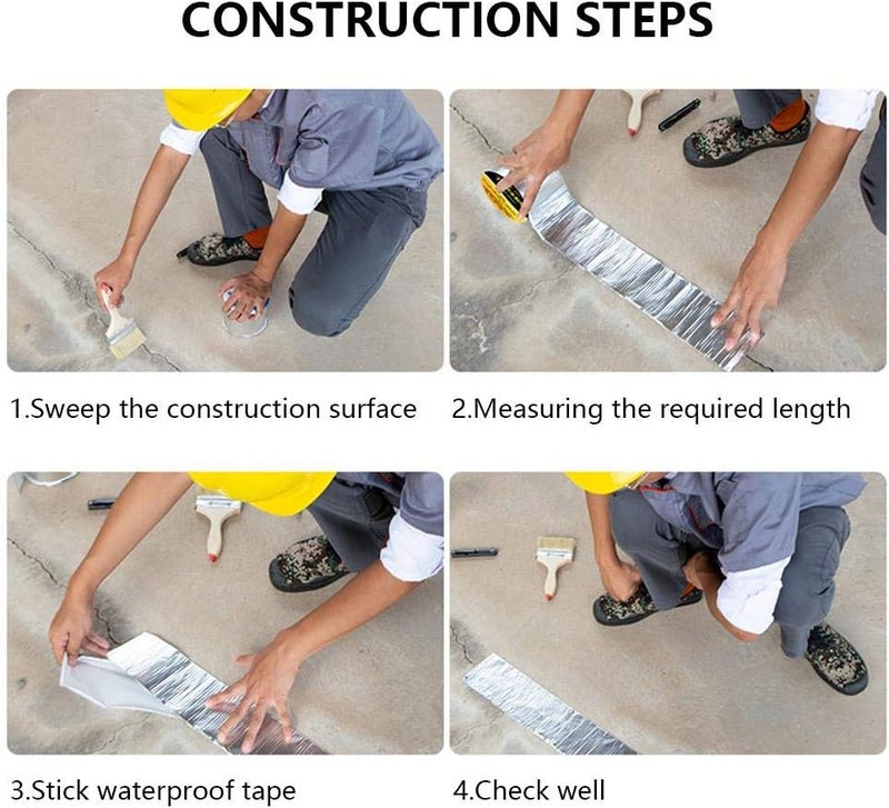 ALKAYAN Aluminum Foil Butyl Rubber Tape Self-Adhesive Waterproof Leak Repairing Seali... - Image 5