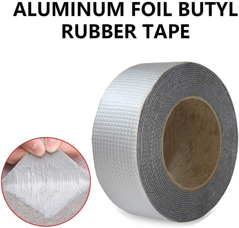 ALKAYAN Aluminum Foil Butyl Rubber Tape Self-Adhesive Waterproof Leak Repairing Seali... - Image 1