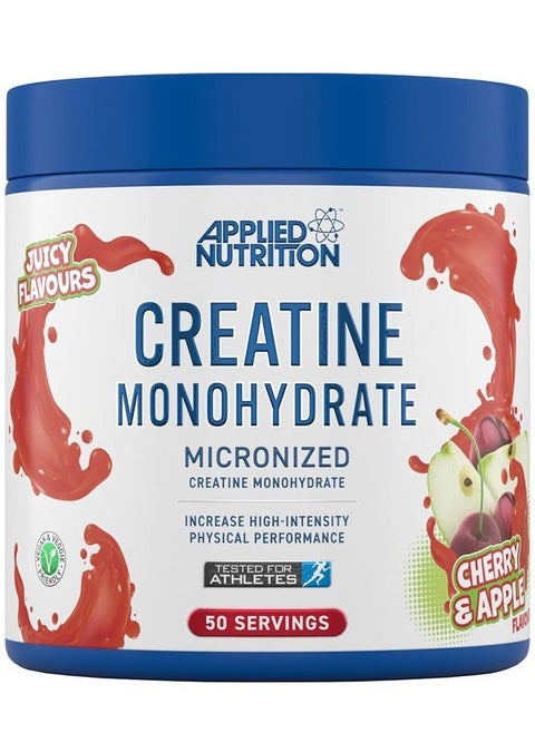 Creatine Monohydrate Micronized, Increases Performance, Supports Muscle Growth, Cherry & Apple Flavor , 250 Gm