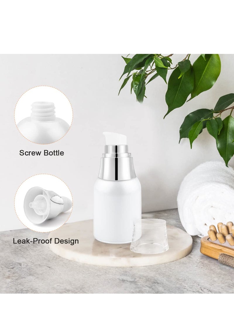 Excefore Cream Jar Vacuum Bottle,  Travel Cosmetic Cream Dispenser, Thicken Small Empty Airless Cosmetic Container,  Lotion Dispenser With Pump for Creams, Gels Airless Pump Bottles 3 Pack 30ml/1oz - Image 4