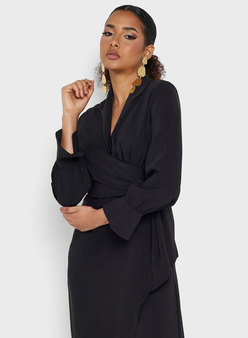 Montania Wrap Midi Dress - Image 3