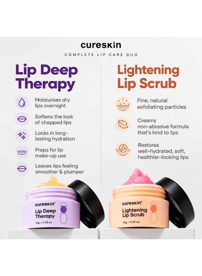 Cureskin Lip Scrub Combo | For Unisex Combo | Lip Deep Therapy for Dark Lips to Lighten | Lightening Lip Scrub for Dark Lips to Lighten Pink,10g 2 Count - Image 5