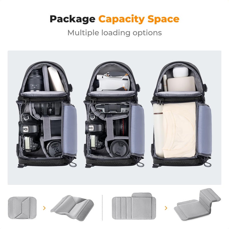 K&F CONCEPT Camera Sling Bag Crossbody Bag Camera Shoulder Backpack DSLR/SLR/Mirrorless Photography Bags Compatible with Canon/Nikon/Sony/Fuji/Gopro/DJI - Image 4
