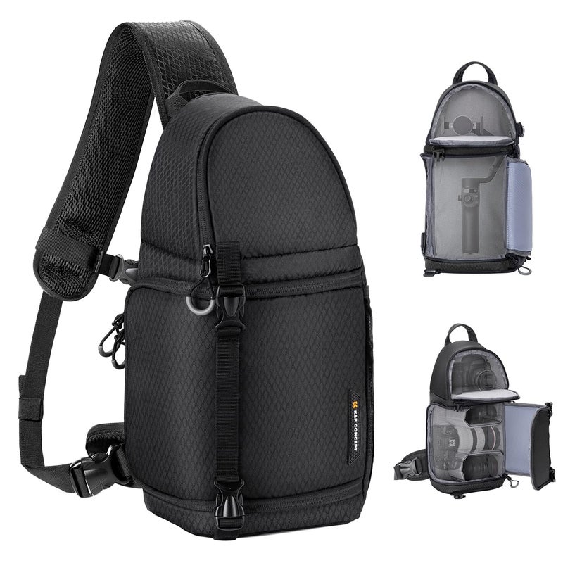 K&F CONCEPT Camera Sling Bag Crossbody Bag Camera Shoulder Backpack DSLR/SLR/Mirrorless Photography Bags Compatible with Canon/Nikon/Sony/Fuji/Gopro/DJI - Image 1