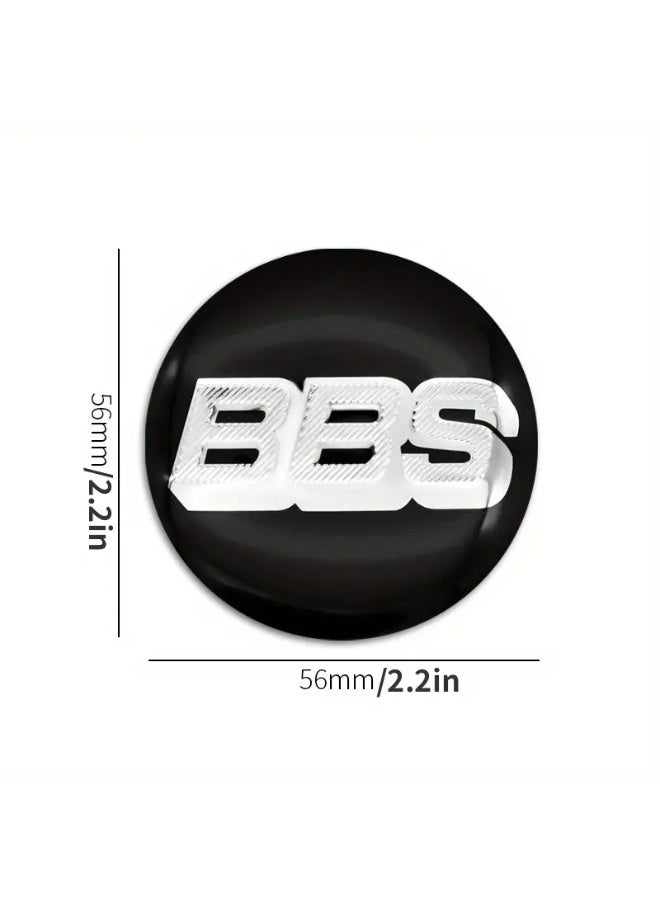 BBS 4 pieces of car accessories, 3D aluminum wheel center stickers with a diameter of 56 mm for BBS logo - Image 4