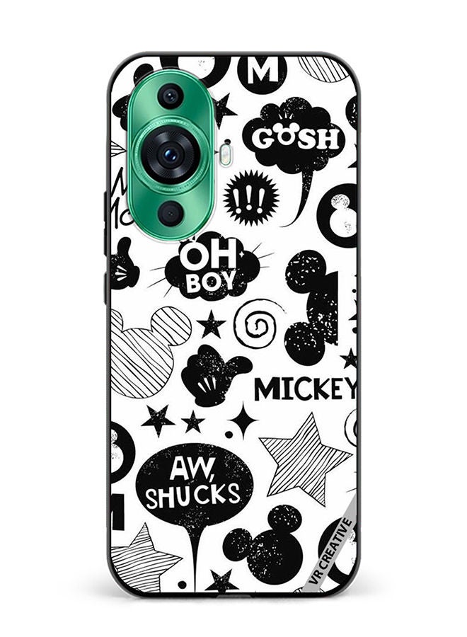 VR CREATIVE Protective Case Cover For Huawei nova 11 Pro Monochrome Mickey Pat Design Multicolour - Image 1
