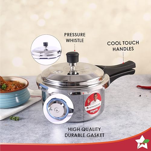Wonderchef Nigella Tri-Ply Outer Lid Pressure Cooker 3L, 5 Years Warranty - Image 3