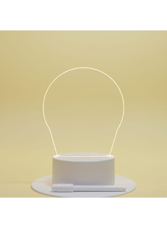 ثري دي لوحة رسائل ليلية إبداعية من الأكريليك بتقنية LED مع قلم | مصباح كتابة قابل لإعادة الكتابة يعمل بمنفذ USB بإضاءة دافئة ناعمة، مثالي كهدية في أعياد الميلاد وعيد الحب والعطلات - Image 2