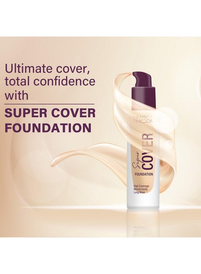 Hilary Rhoda Super Cover Foundation | Blemish Free | High Coverage & Waterproof Foundation | 24-Hour Stay & Non-Sticky Formula | Matte Finish | Blends Flawlessly | 30G (Shell White) - Image 3