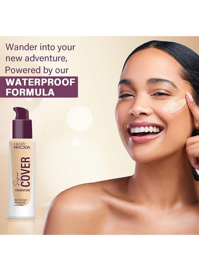Hilary Rhoda Super Cover Foundation | Blemish Free | High Coverage & Waterproof Foundation | 24-Hour Stay & Non-Sticky Formula | Matte Finish | Blends Flawlessly | 30G (Shell White) - Image 4