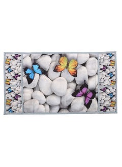 Kuber Industries Kuber Industries Butterfly Print Fridge Cover With Side Pockets|Fridge Top Cover|Refrigerator Cover|Washable Cotton Material|6 Utility Pockets (Cream)  - Image 2