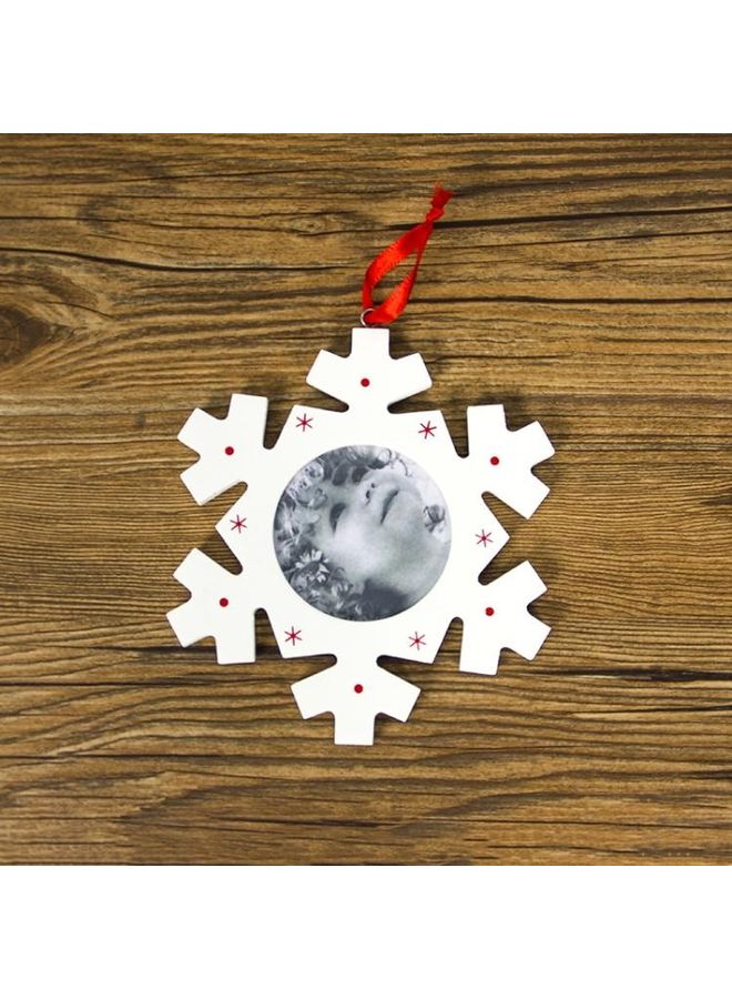 BGM 2-Piece Snowflake Decorative Ornament Set White/Silver