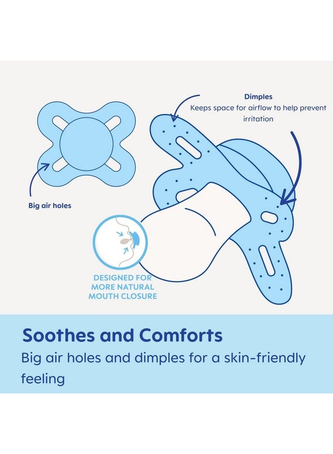 MAM Original Start Matte Baby Pacifiers, Binky for 0-3 Months, BPA-Free Silicone Nipple, Easy to Clean, Best for Newborn Babies, Developed with Medical Experts, 2 Count Binkies with Sterilizer Case - Image 4