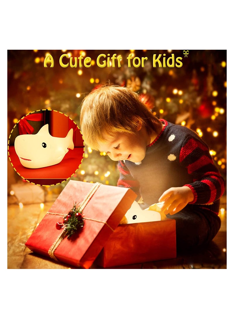 Zikra Kids Night Light Lamp for Kids Cute Shark Silicone Baby Night Light Cute Nursery Light Silicone Animal Night Lamp for Baby Room Lights for Bedroom Kawaii Gift for Kids Baby Boy - Image 5