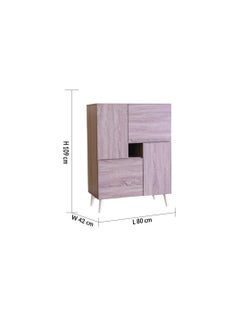 DANUBE HOME Patterson 12-Pair Shoe Cabinet Modern Design Furniture Wooden Shoe Organizer For Entryway Hallway Living Room Made In Malaysia Shoe Storage Rack L80xW42xH109 cm - Dark Oak - 4 DOORS,4 SHELVES  - Image 4