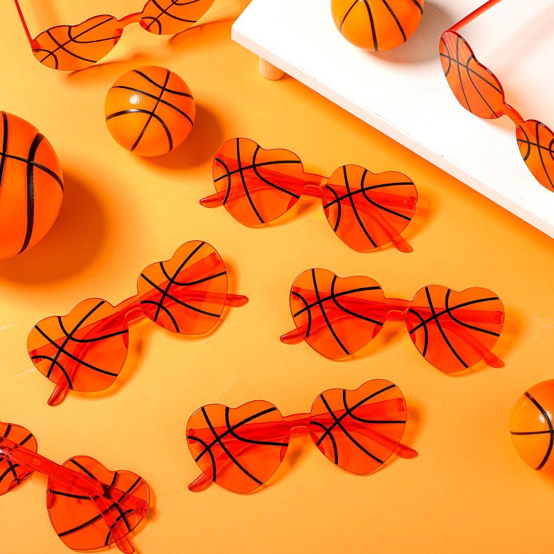 Tellegloww Sport Glasses Football Volleyball Soccer Tennis Softball Basketball 2026 Senior Night Gift for Team Party Favor(12 Pcs,Basketball) - Image 2