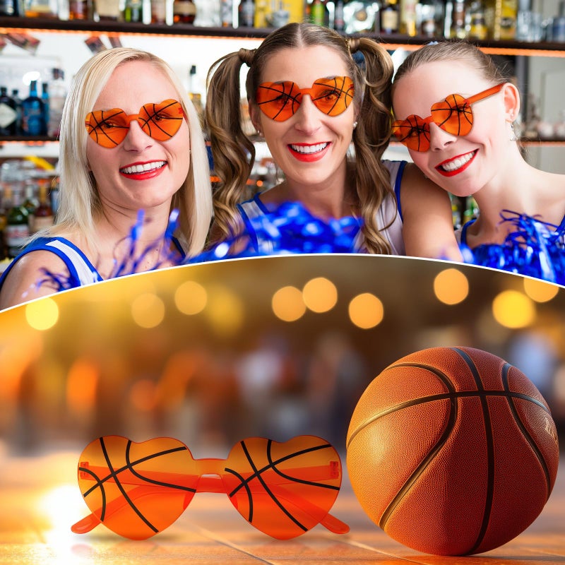 Tellegloww Sport Glasses Football Volleyball Soccer Tennis Softball Basketball 2026 Senior Night Gift for Team Party Favor(12 Pcs,Basketball) - Image 5