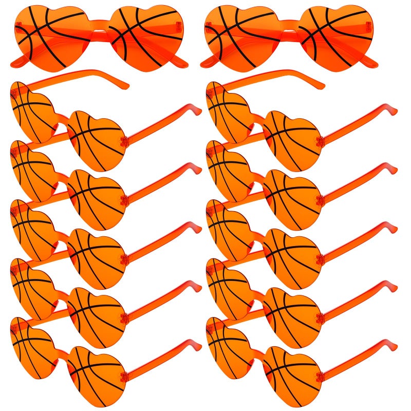 Tellegloww Sport Glasses Football Volleyball Soccer Tennis Softball Basketball 2026 Senior Night Gift for Team Party Favor(12 Pcs,Basketball) - Image 1
