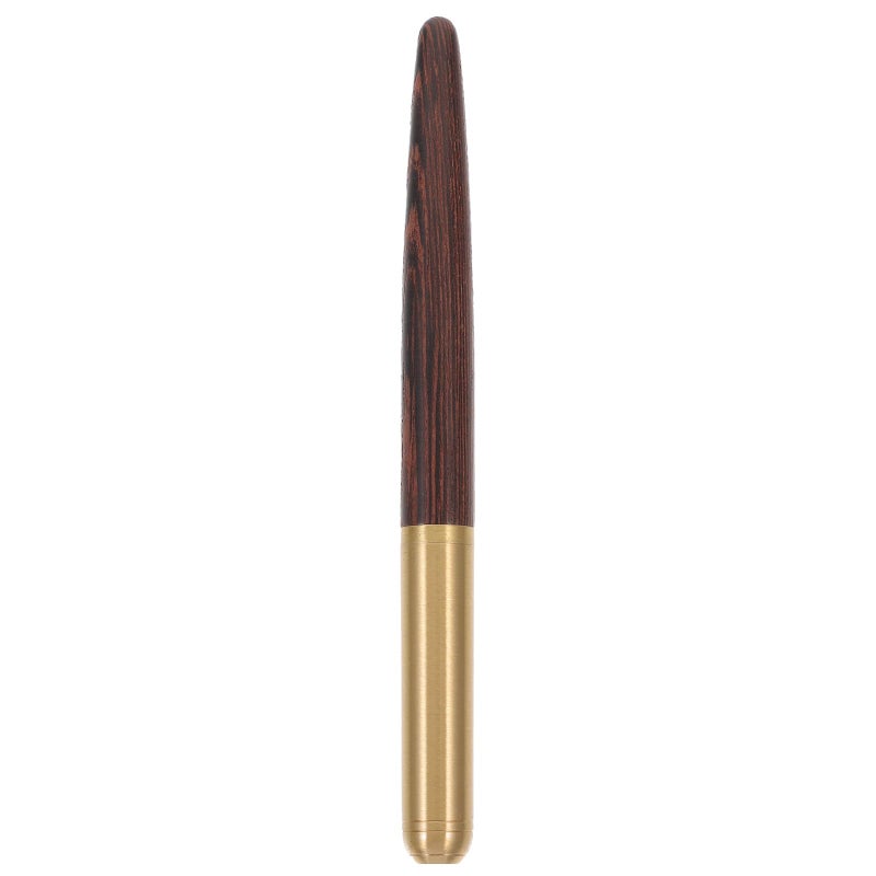 Vintage Sandalwood Brass Fountain Pen 0.7mm Nib Solid Wood Signature Writing Pen - Image 2
