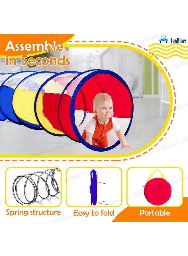 فنبلاست خيمة نفق فن بلاست للأطفال، نفق خارجي قابل للطي للأطفال الصغار، خيمة نفق بطول 6 أقدام للأطفال، للبنات والأولاد، ألعاب أنشطة منبثقة (متعددة الألوان) (نفق واحد)، خيمة واحدة بتصميم منزل - Image 5