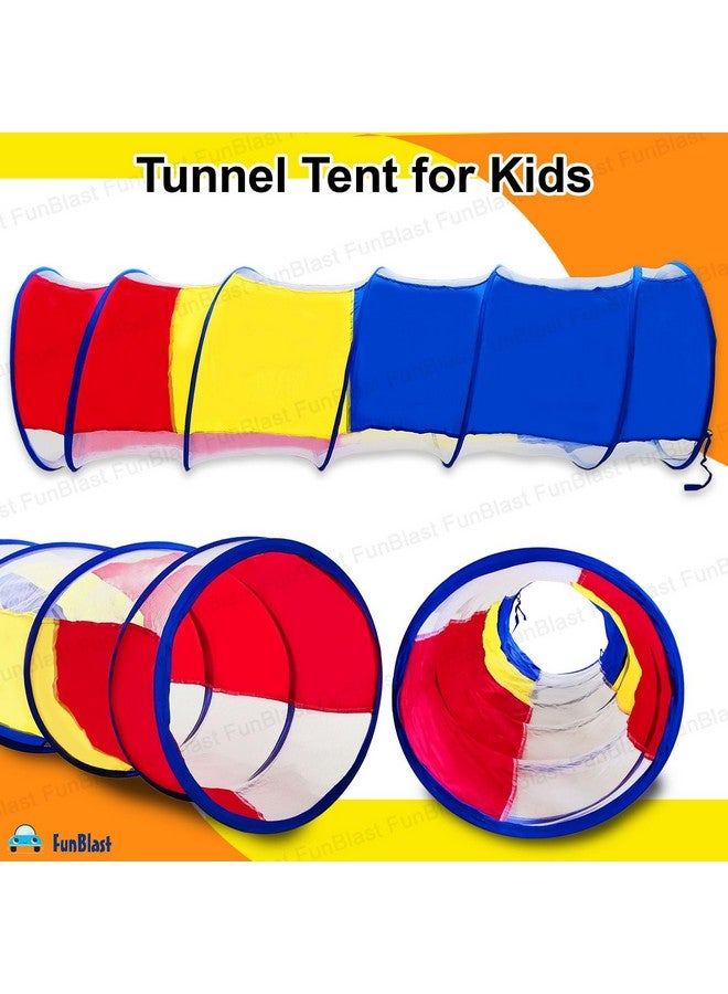 فنبلاست خيمة نفق فن بلاست للأطفال، نفق خارجي قابل للطي للأطفال الصغار، خيمة نفق بطول 6 أقدام للأطفال، للبنات والأولاد، ألعاب أنشطة منبثقة (متعددة الألوان) (نفق واحد)، خيمة واحدة بتصميم منزل - Image 4