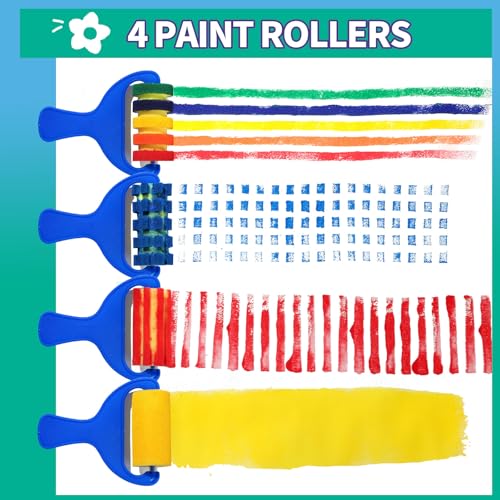 YGDZ Paint Sponges for Kids, 39pcs Early Learning Toddlers Sponge Paint Brushes Stamps Foam Art Craft Drawing Tools - Image 3