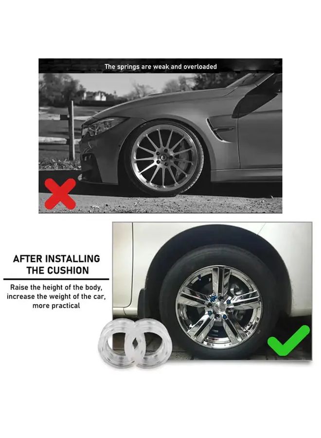F Type Car Shock Absorber Bumpers Pair SEBS Rubber Spring Struts Enhance Stability Tool Free Installation - Image 3