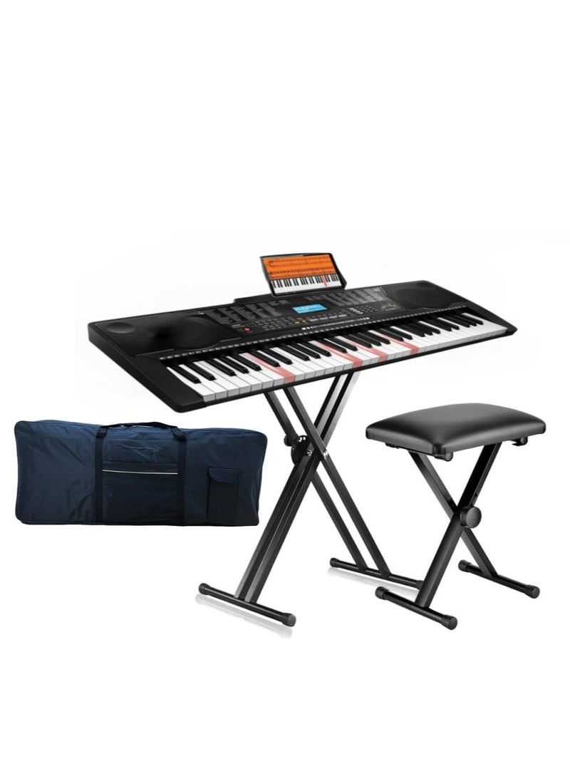 Mike Music 61 Keys Full Size Electronic Piano Keyboard portable Musical Instrument (825 with Stand Bag bench) - pzsku/Z2817AC97DD531128875EZ/45/_/1737221333/117e5cfa-427a-4b98-82ed-096cecece3a6