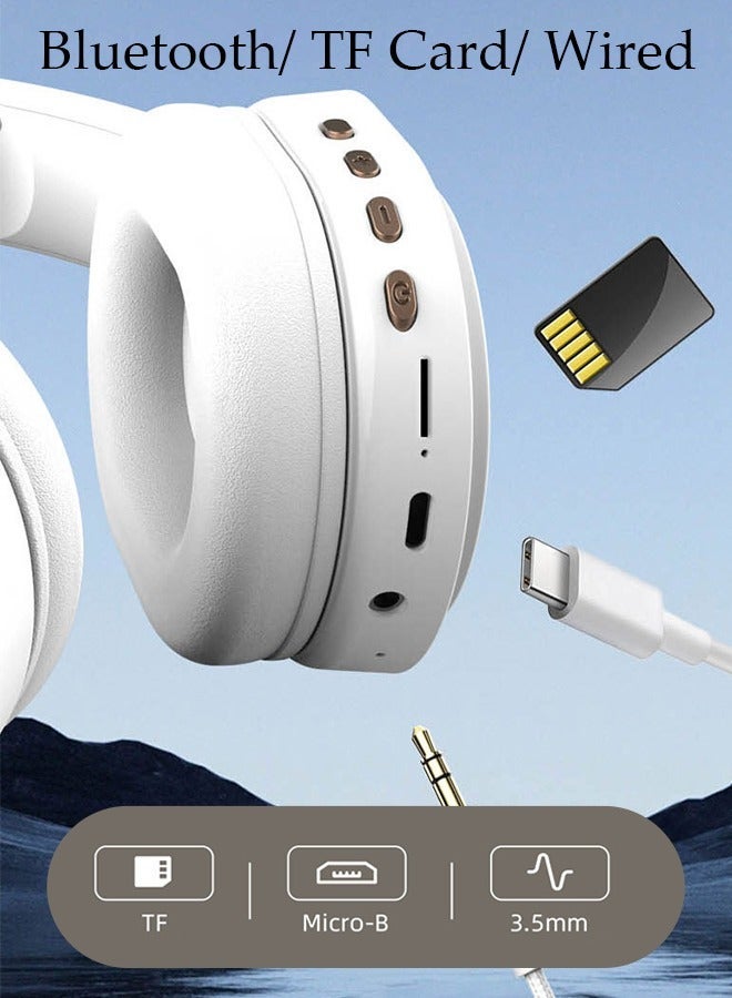 DUNISO Bluetooth Headphones Over Ear Wireless Headphones with Detachable Microphone HiFi Stereo Foldable Lightweight Headset, Deep Bass for Home Office Cellphone PC - Image 4