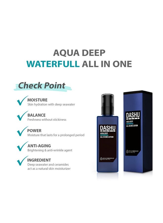 Dashu Aqua Deep Waterfull All In One Lotion 5.17Oz Antiwrinkle Face Moisturizer Lotion - Image 5