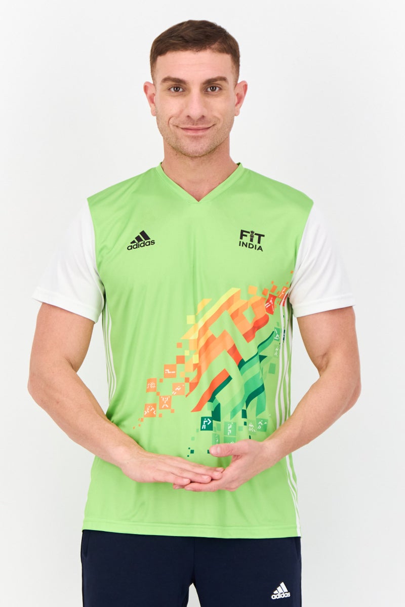 Adidas Men Sportswear Fit Short Sleeve Hockey Jersey, Multicolor  - Image 1