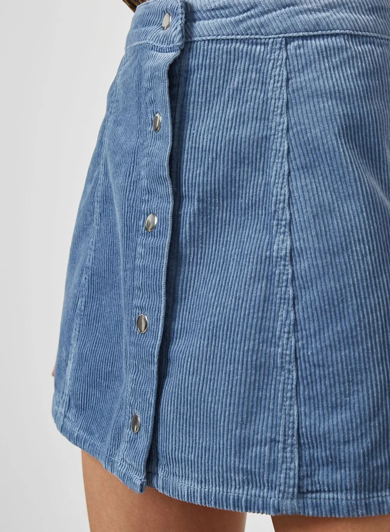 FOREVER 21 Corduroy Button-Front Skirt