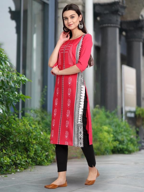 Tee Projekt Printed Crepe Kurti for Women ll Vibrant Colour Kurti (Pack of 6) - Image 5