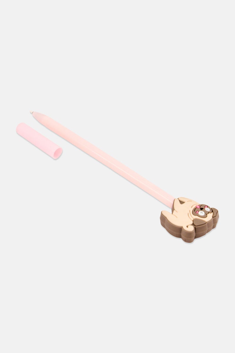 Muy Mucho PVC Soft Rubber Cat Writing Ballpoint Pen, Pink - Image 2